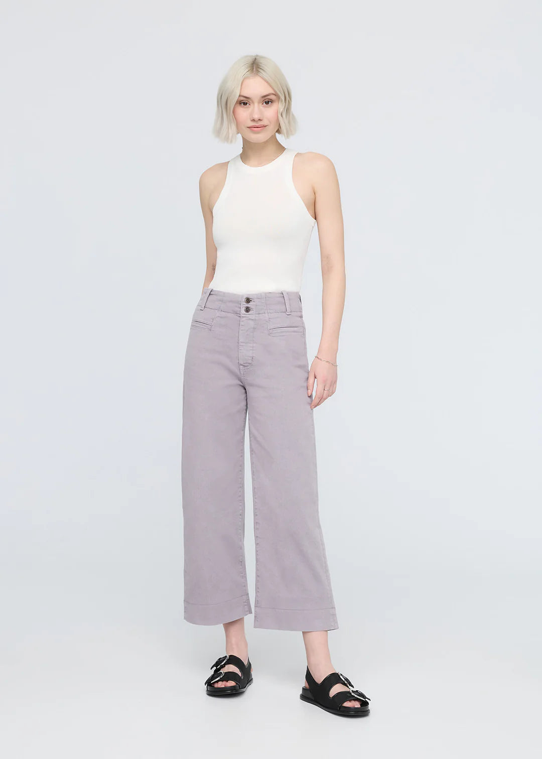 Duer W's Lux Twill High Rise Trouser Ash