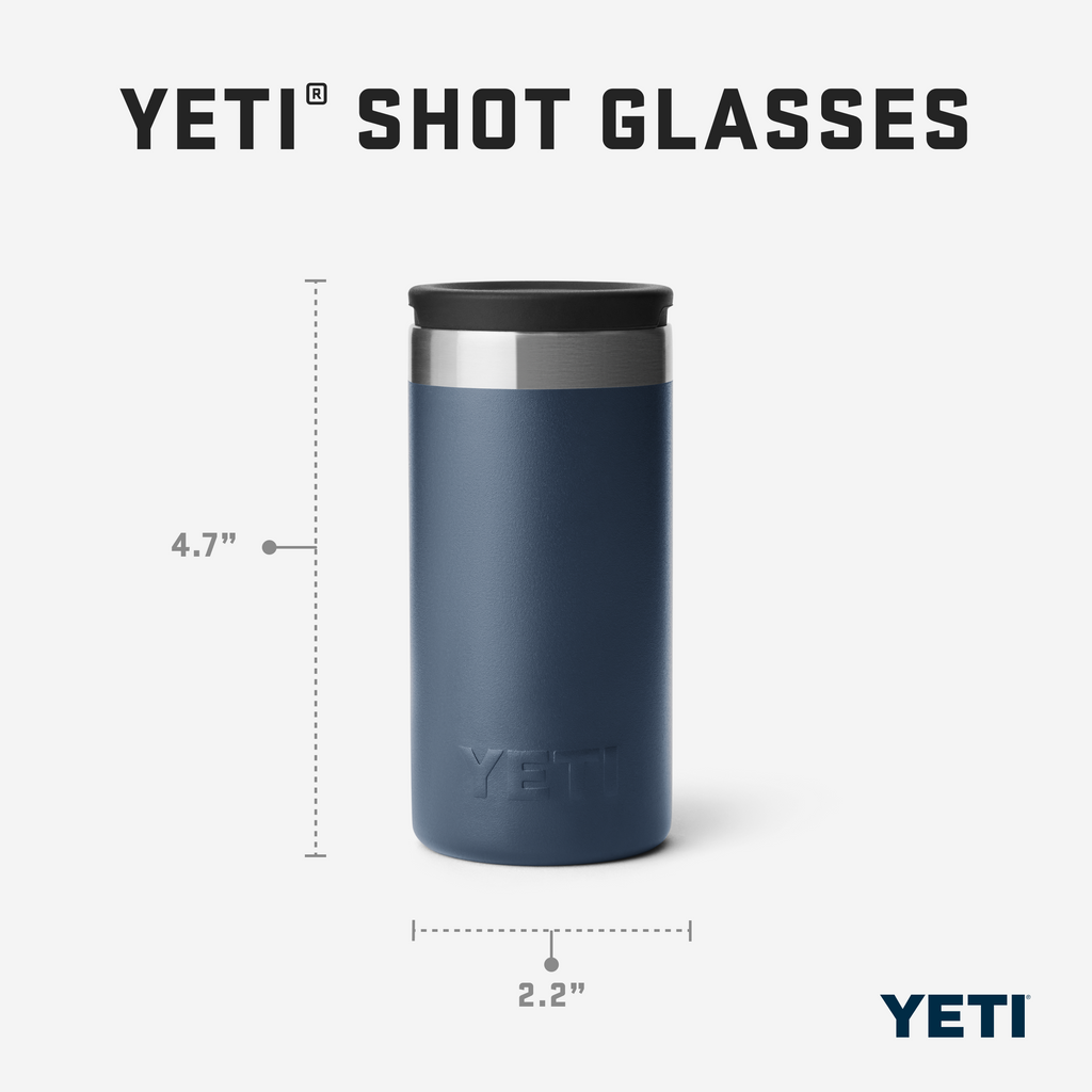 Yeti Shot Glasses & Case Navy