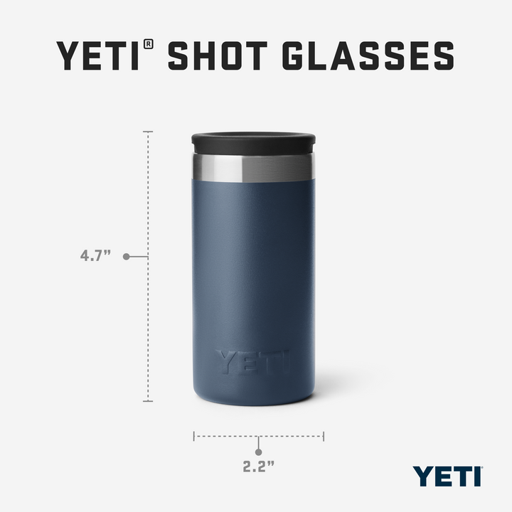 Yeti Shot Glasses & Case Navy