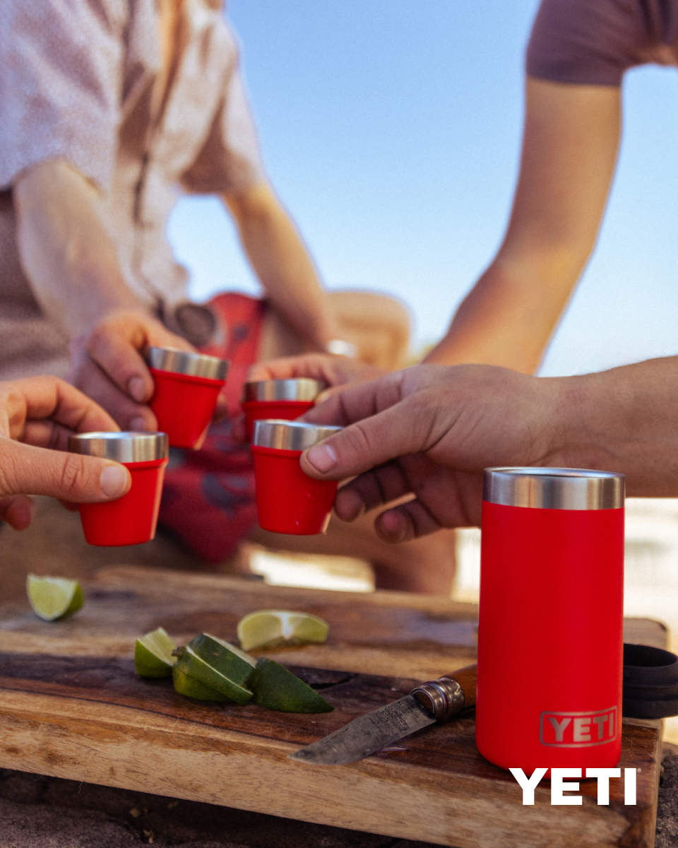 Yeti Shot Glasses & Case Rescue Red