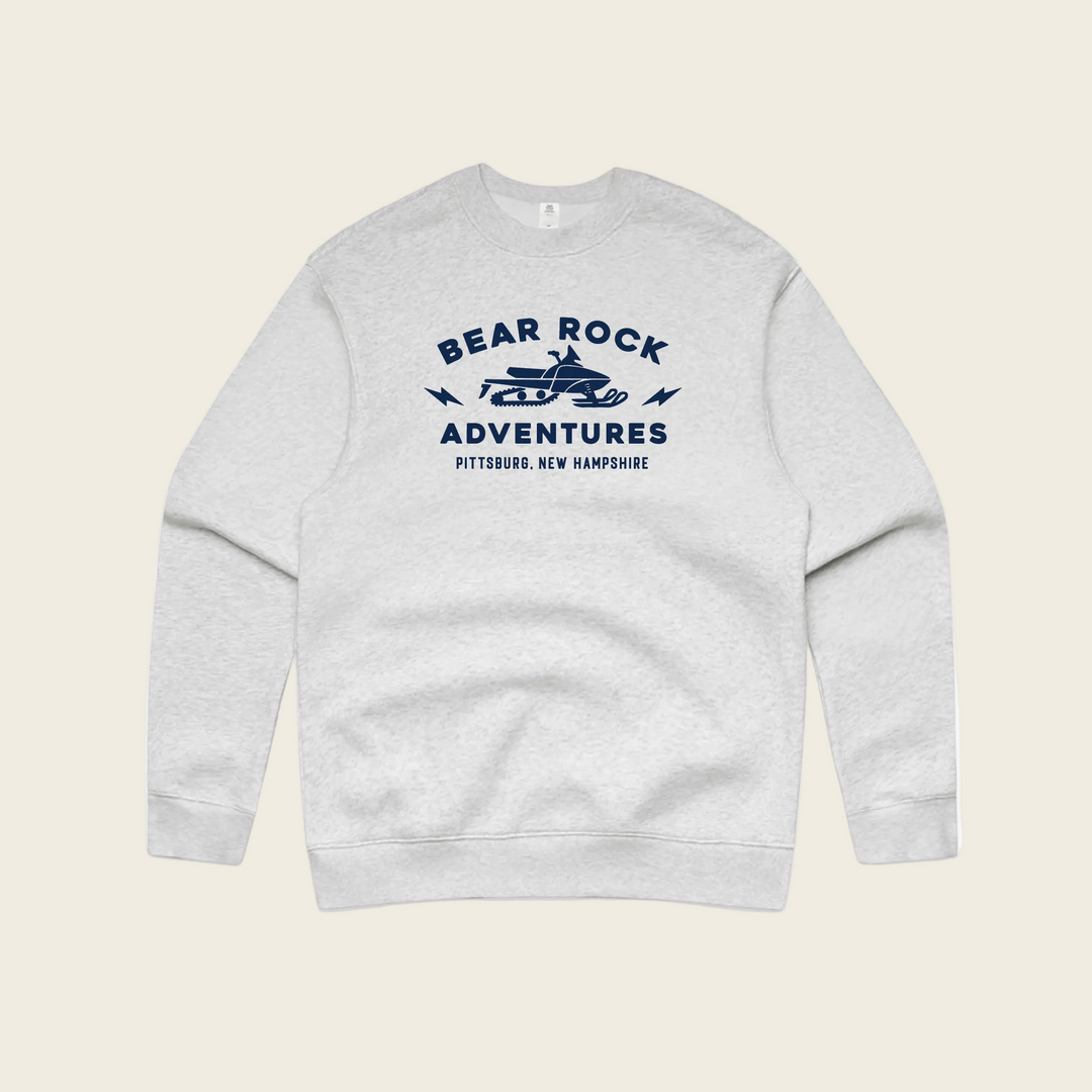 Bear Rock Pittsburg Yellow Crew | White Heather  Navy