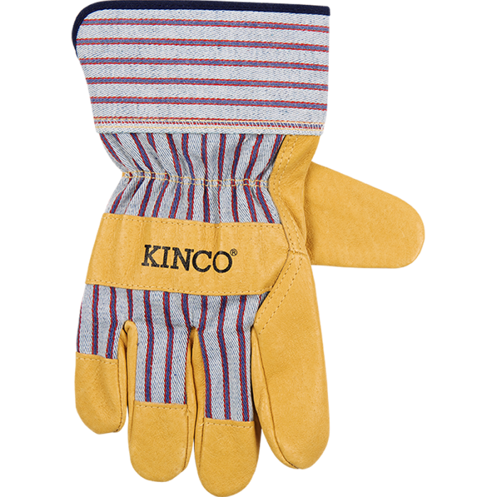 Kinco Premium Grain Pigskin Palm with Safety Cuff Glove | Otto Striped