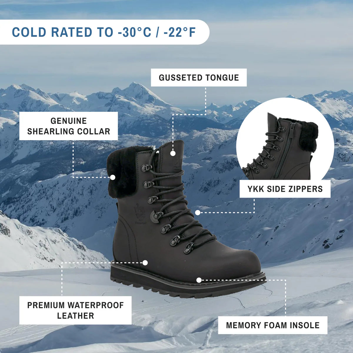 Royal Canadian Cambridge Boot All Black