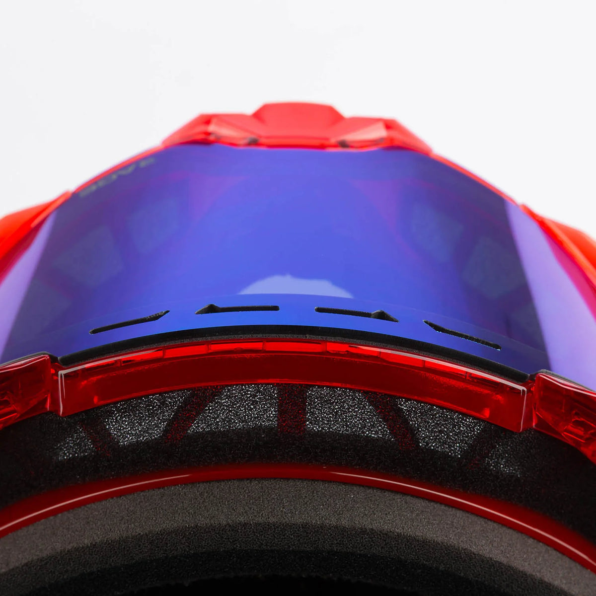 KLIM Rage Goggle in Phase Red Dark Smoke Blue Mirror
