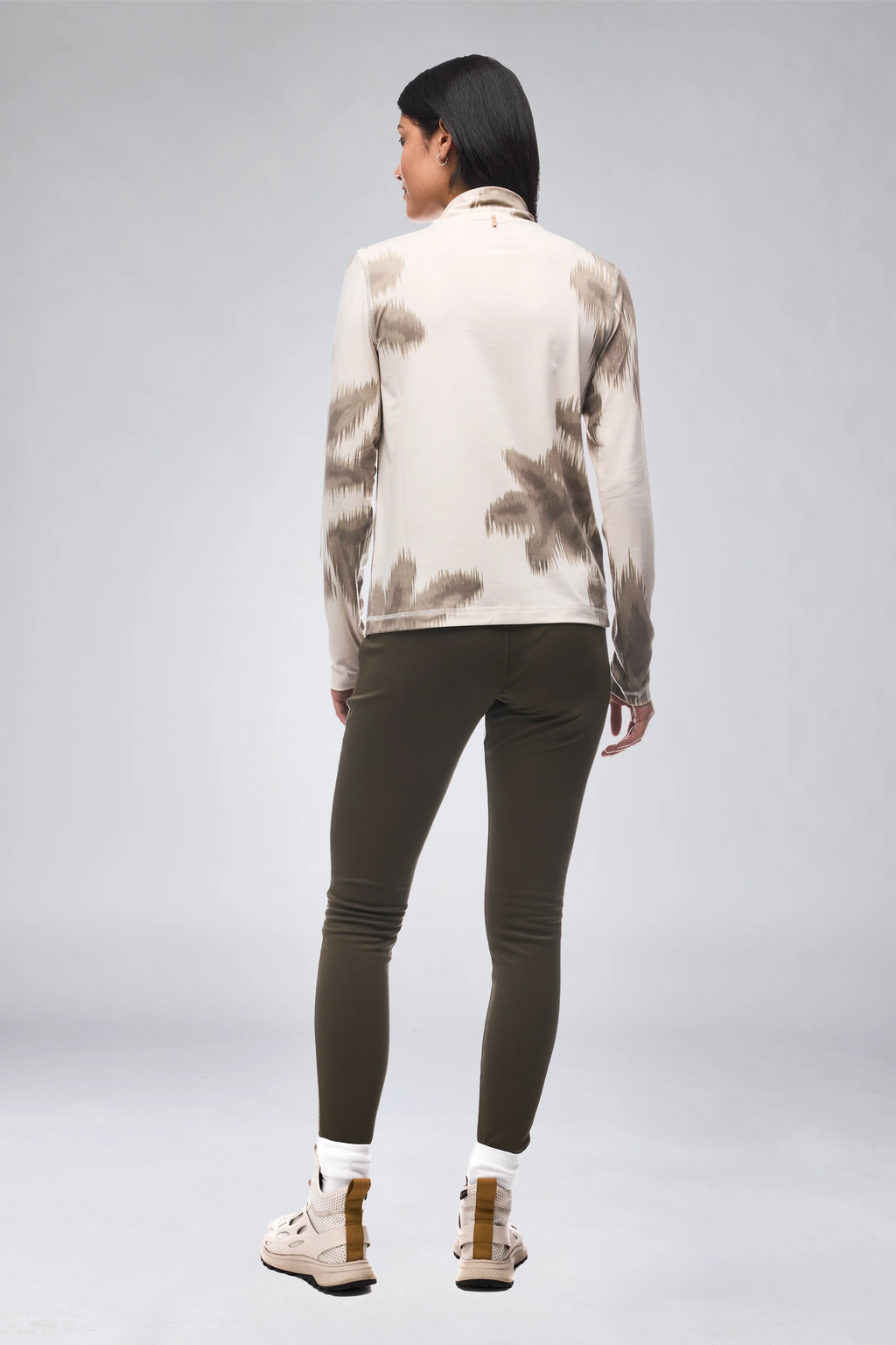 Indyeva TEPLO leggings in moss green
