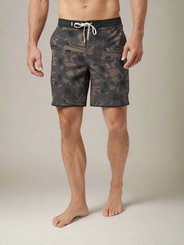 Vuori Men's Cruise Boardshort | Dark Cocoa Acacia