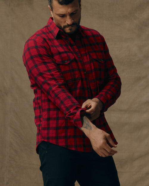 Filson Alaskan Guide Shirt - Red/Black Plaid