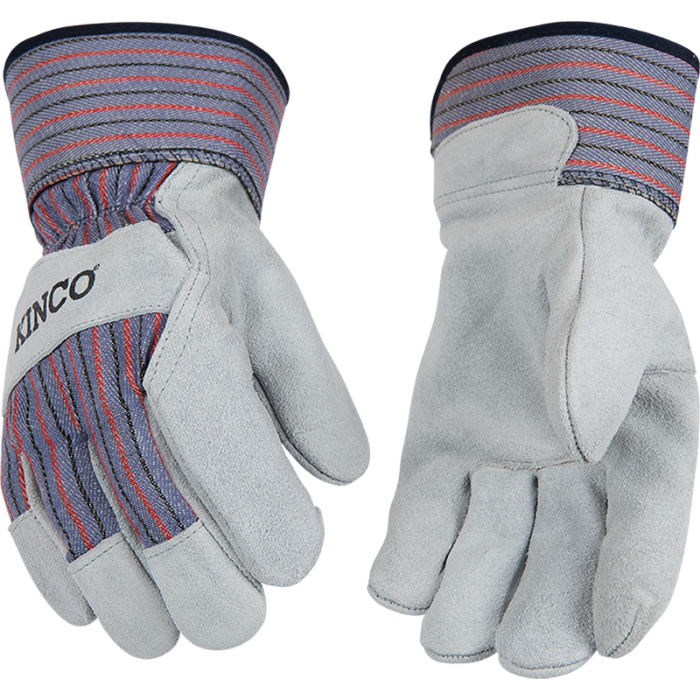 Kinco Suede Cowhide Palm with Safety Cuff Gloves | Striped
