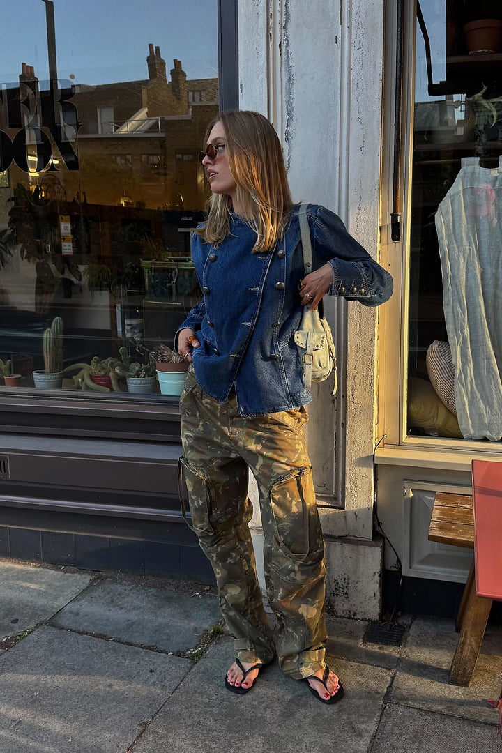 Free People Imogene Denim Officer  Ensign Wash