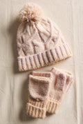 Free People Rainbow Run Hat + Gloves | Ivory