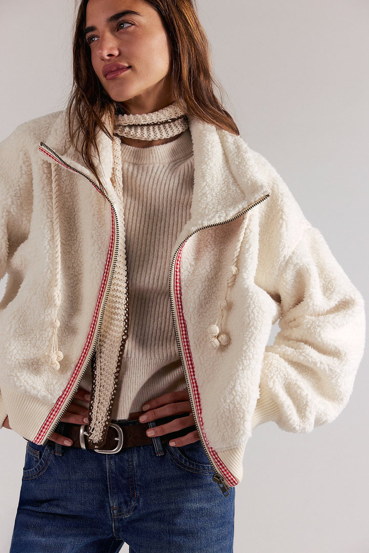 Free People Alpine Sherpa Cardi | White Swan