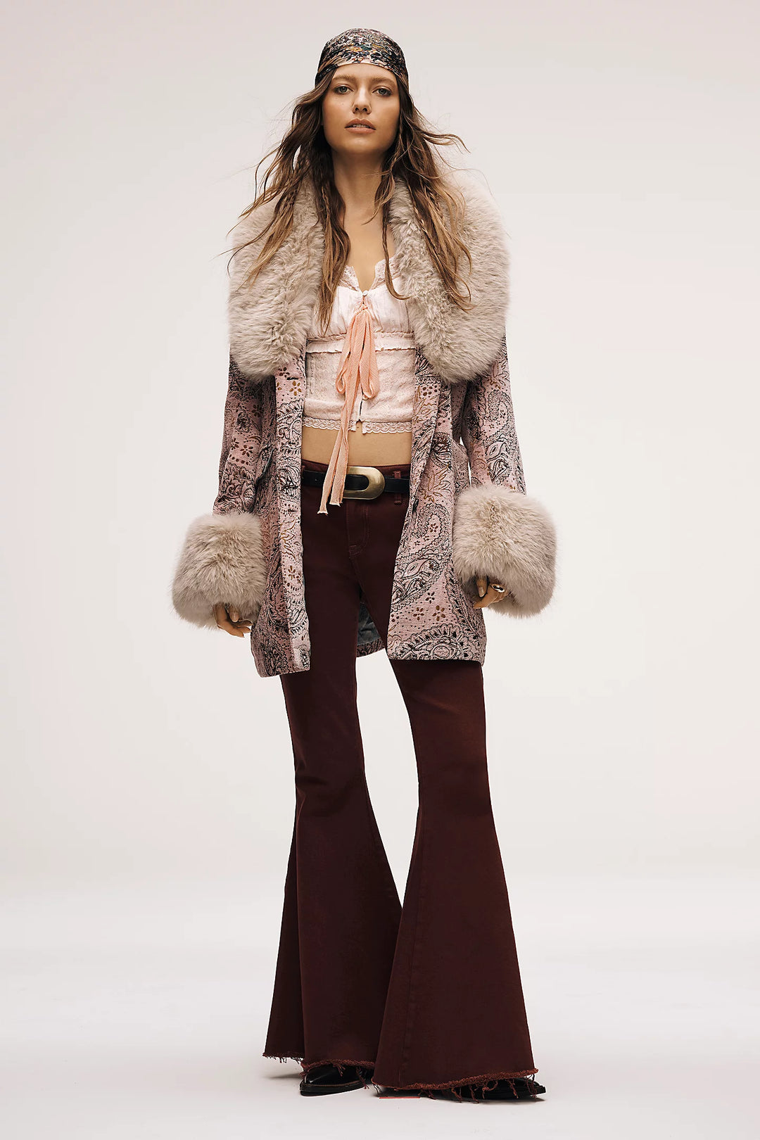 Free People Mercer Coat | Pink Paisley