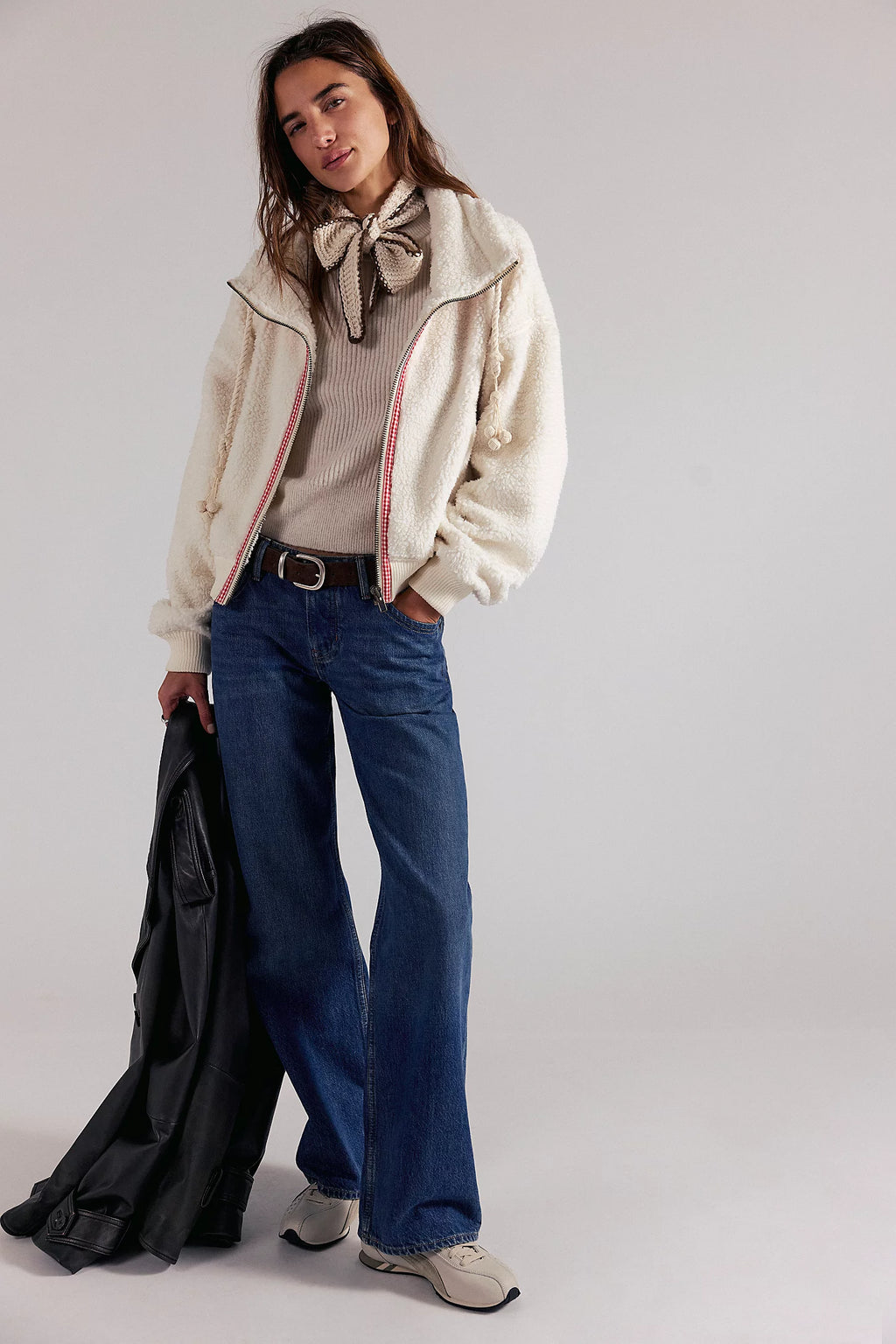 Free People Alpine Sherpa Cardi | White Swan