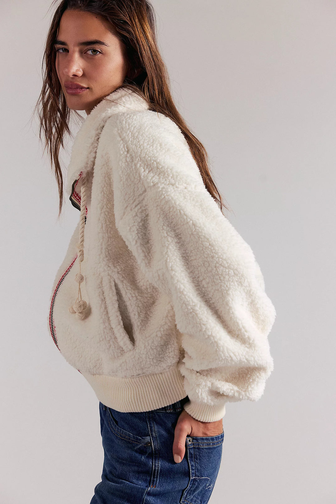 Free People Alpine Sherpa Cardi | White Swan