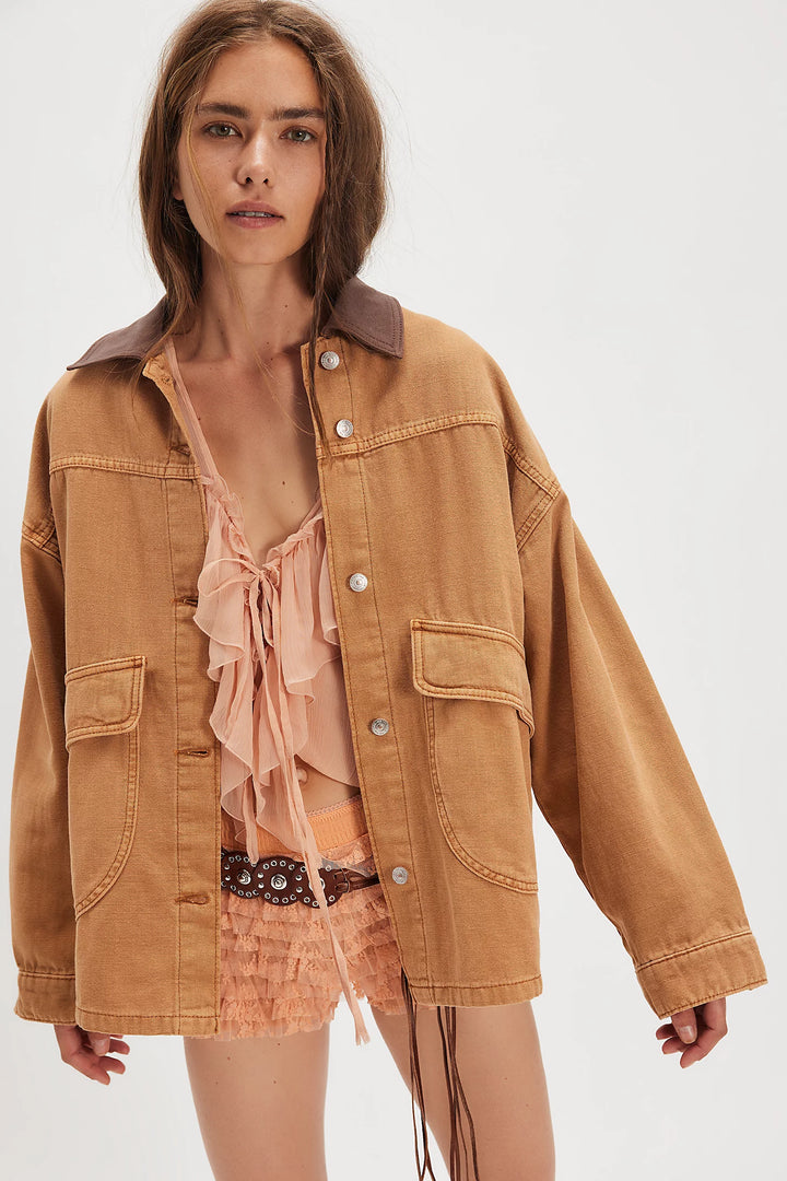 Free People Lemon Denim Jacket | Meerkat