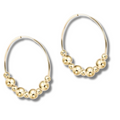 enewton Beaded Grateful Bliss Hoop Gold