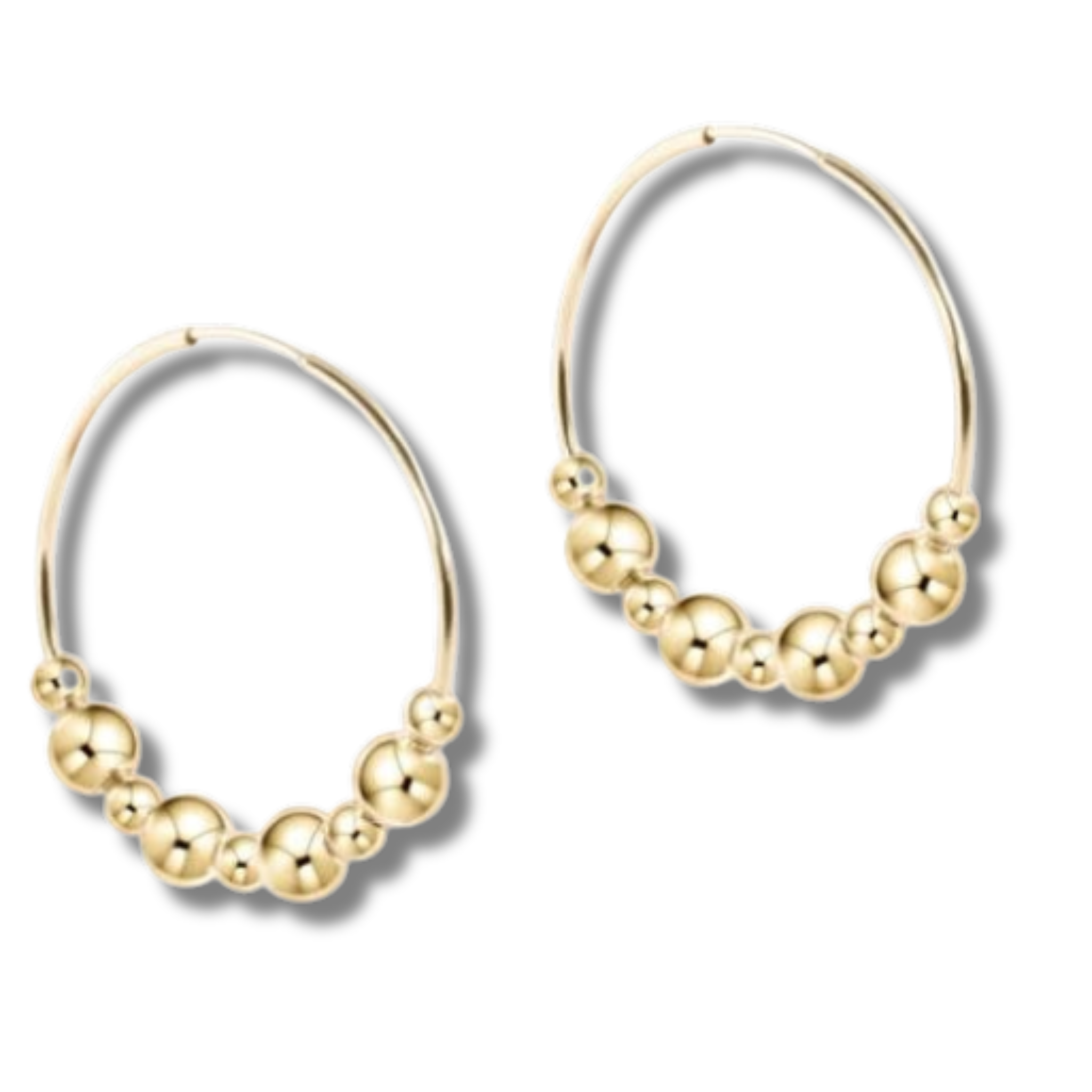 enewton Beaded Grateful Bliss Hoop Gold