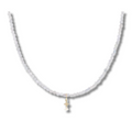 enewton Choker Gemstone Signature Cross Aquamarine