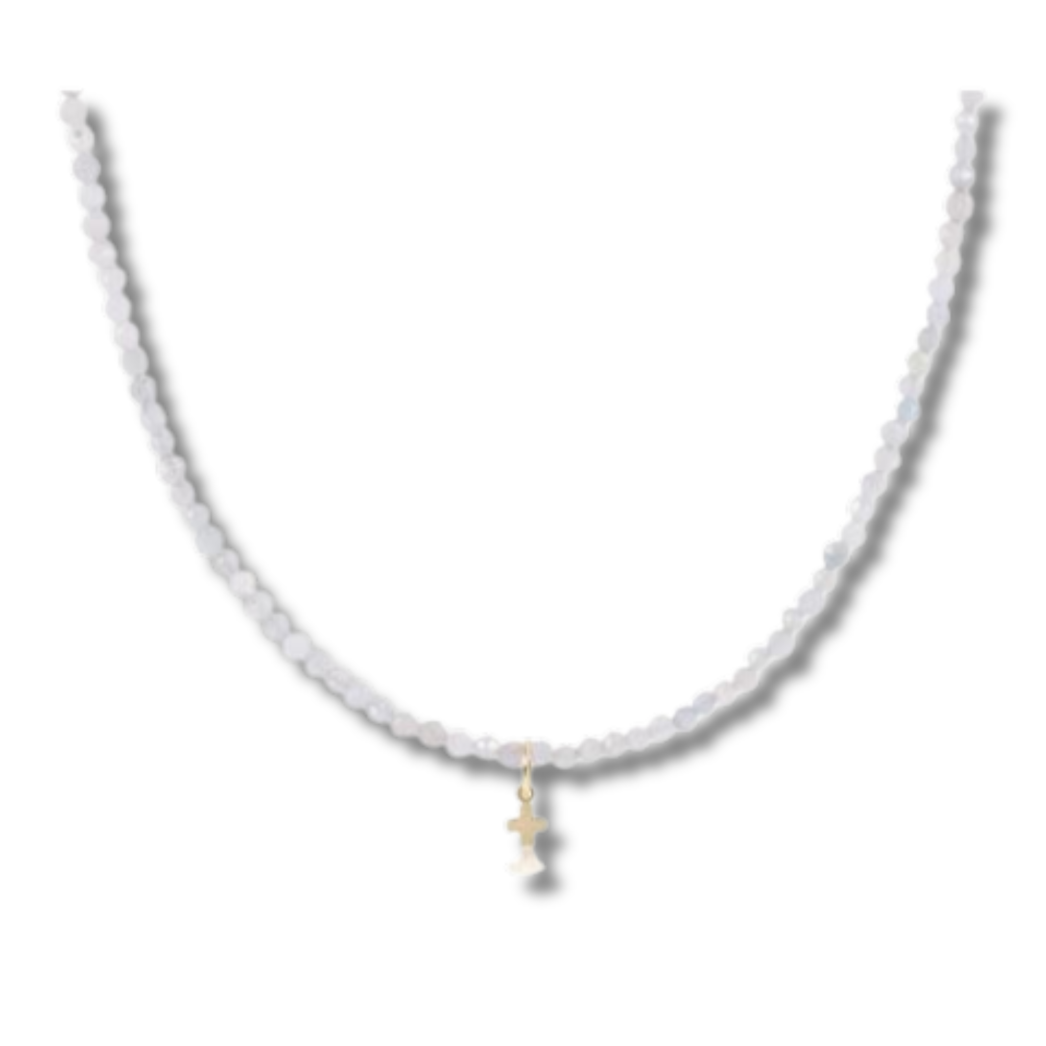 enewton Choker Gemstone Signature Cross Aquamarine