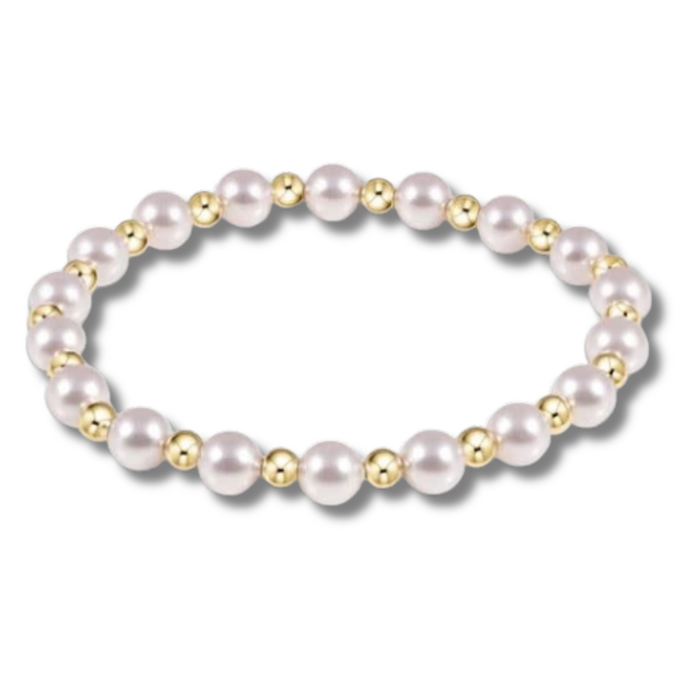 enewton Grateful Pattern Bead Bracelet Pearl