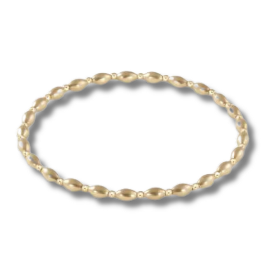 enewton Harmony Grateful Pattern Bead Bracelet Gold 2.5