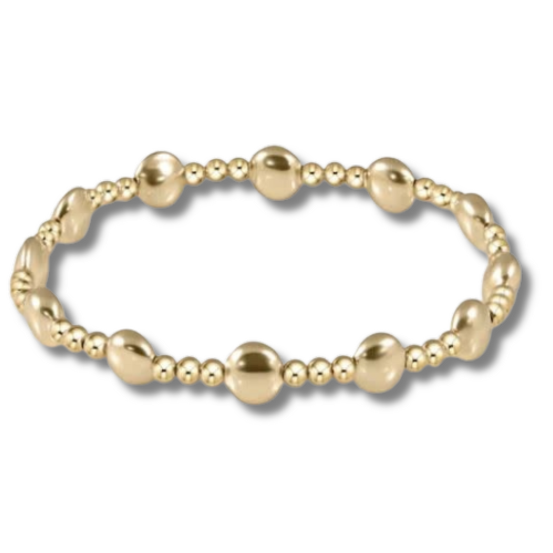enewton Honeyst Gold Sincerity Pattern Bead Bracelet 6mm gold