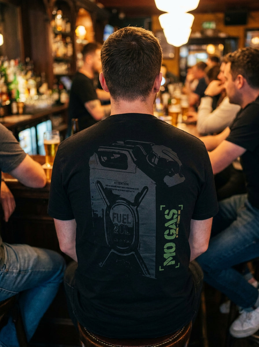 Sled The East Mo Gas Tee in Black