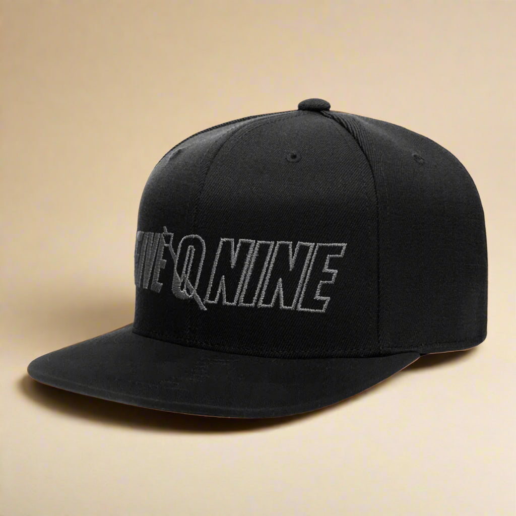 609 Flat Brim CVT Snapback Hat Black