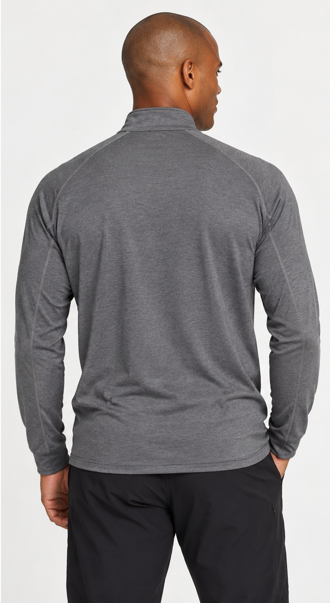 Carrollton 1/4 Zip | Black Htr/H. Gray 