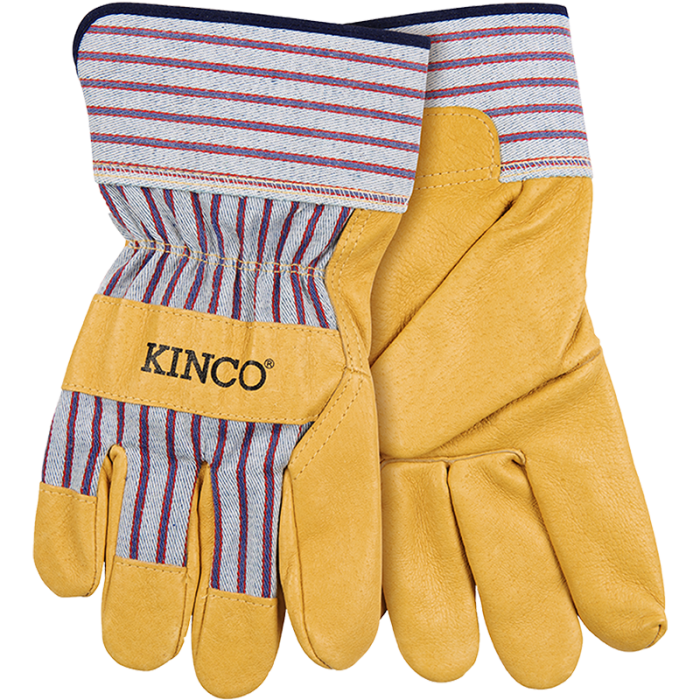 Kinco Premium Grain Pigskin Palm with Safety Cuff Glove | Otto Striped