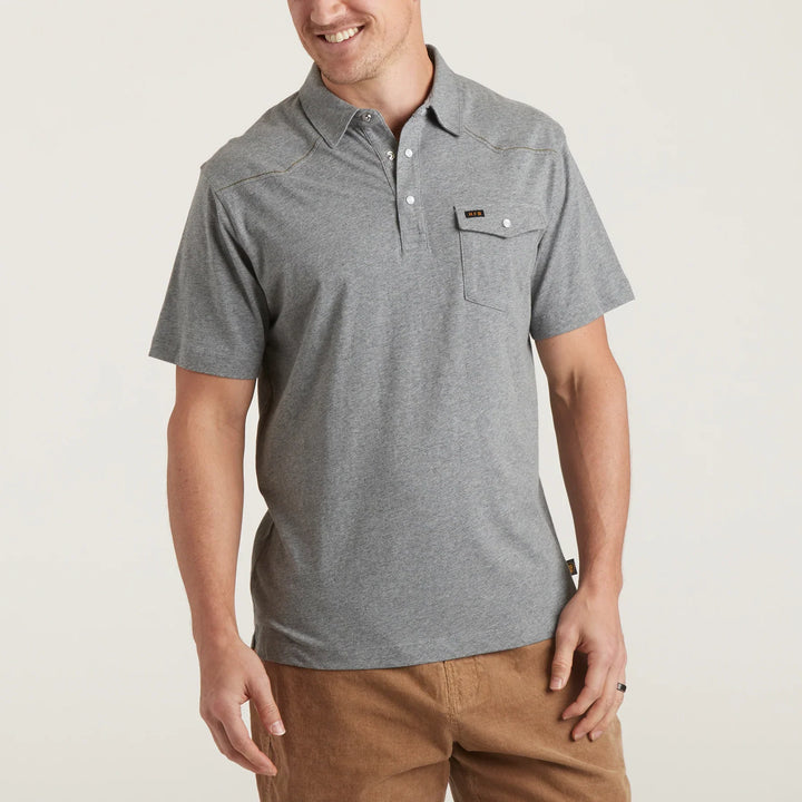 Howler Bros Ranchero Polo Deep Grey Heather