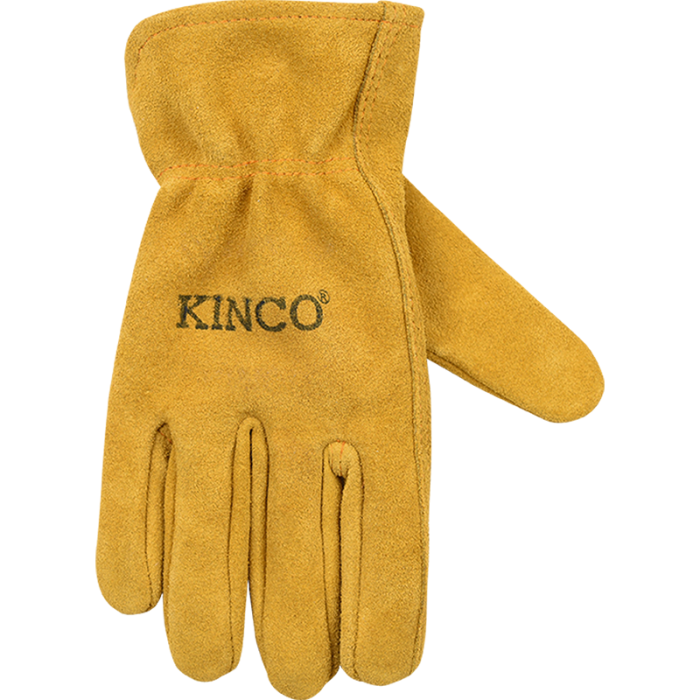 Kinco Kids' Suede Cowhide Driver Gloves | Golden
