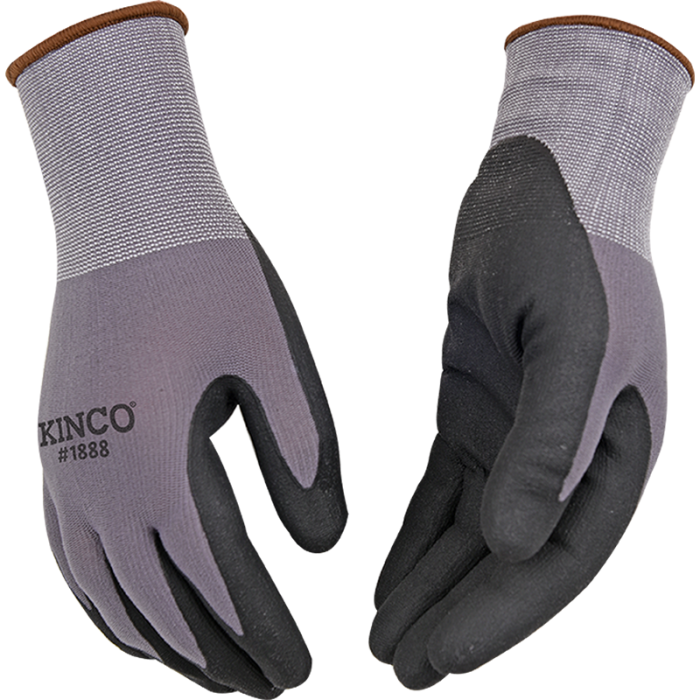 Kinco Nylon-Spandex Knit Shell CoolCoat™ Micro-Foam Nitrile Palm Gray