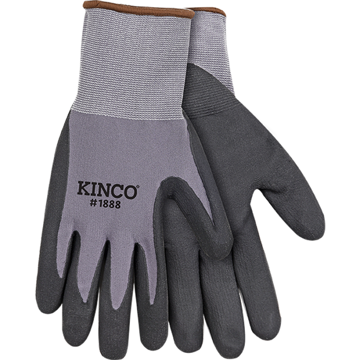 Kinco Nylon-Spandex Knit Shell CoolCoat™ Micro-Foam Nitrile Palm Gray