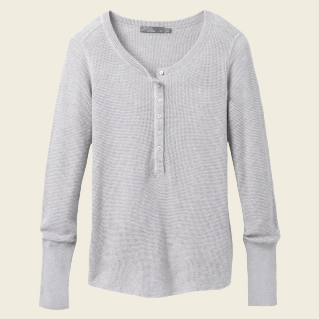 PrAna Milani Henley Shirt | Athletic Grey