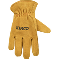 Kinco Kids' Lined Premium Suede Cowhide Driver | Golden