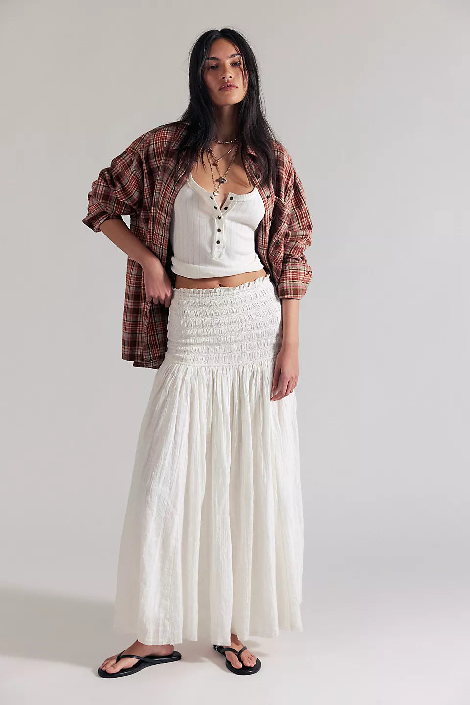 Sanne Pile Vest Long – Bear Rock