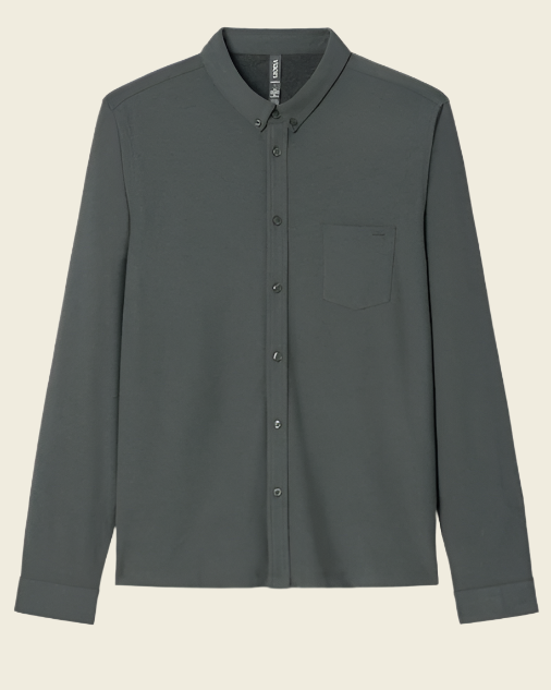 Vuori Long-Sleeve Ace Button Down Smoked Beryl