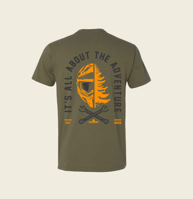 Sled the East Split T-shirt | Military
