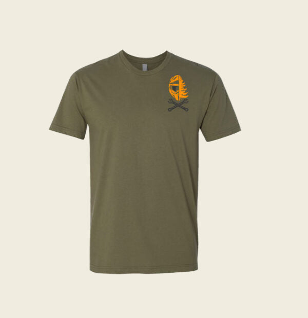 Sled the East Split T-shirt | Military
