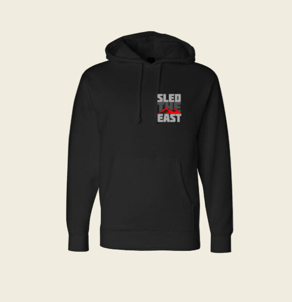 Sled the East Stacked Hoodie | Black 