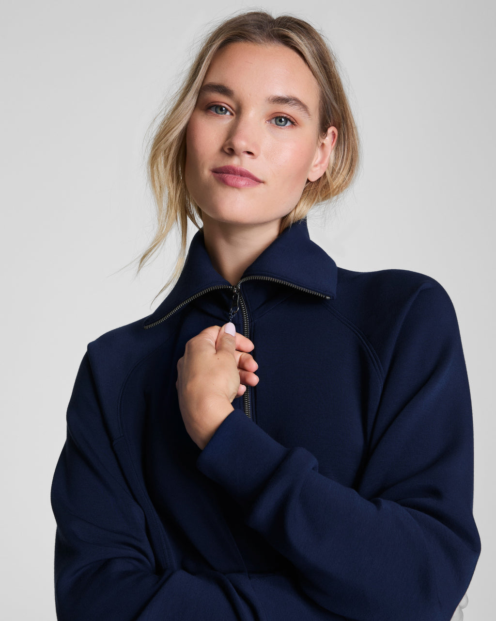 Spanx Airessentilals Half Zip | Timeless Navy