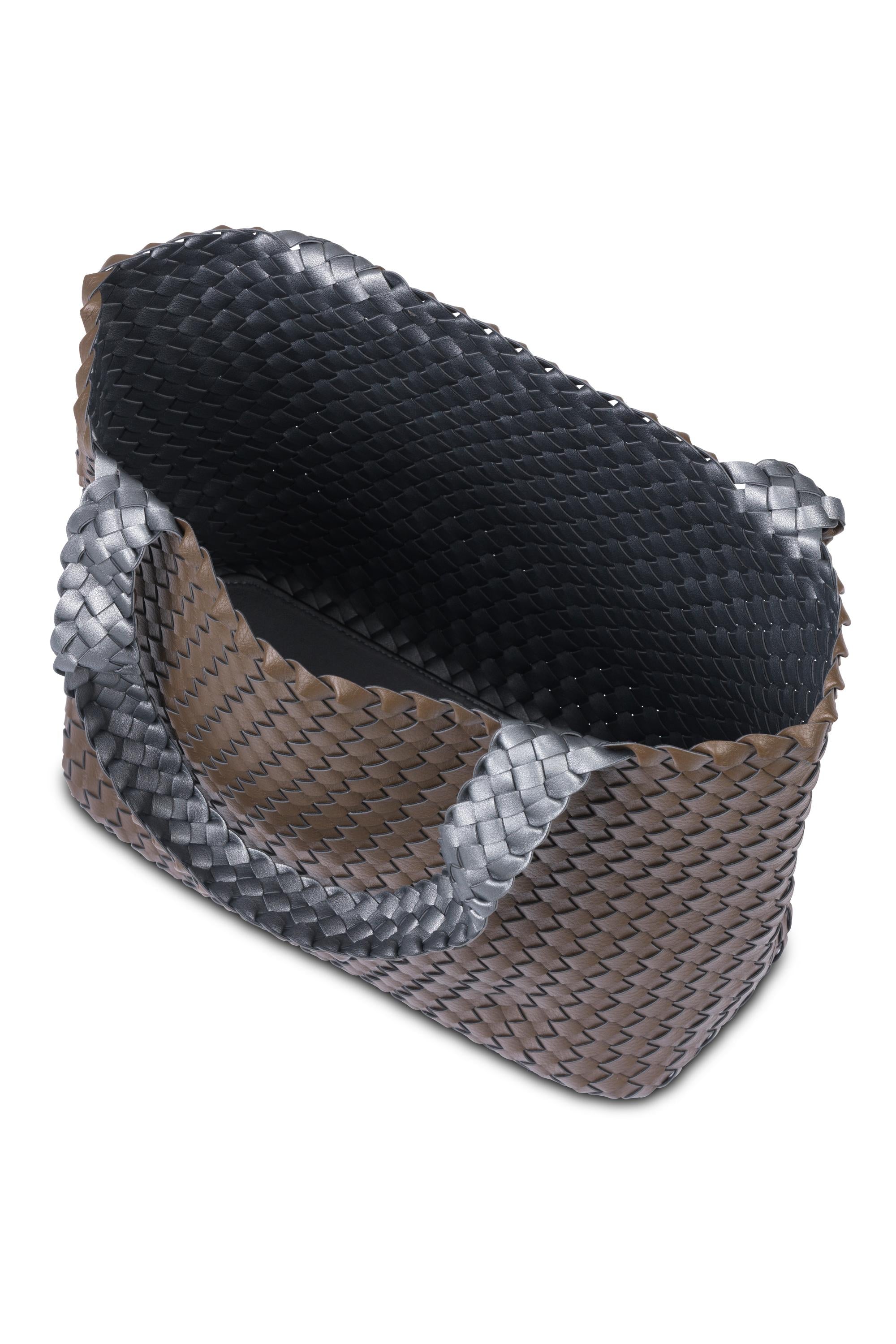 llse Jacobsen Tote Bag Nut w/ Gun Metal