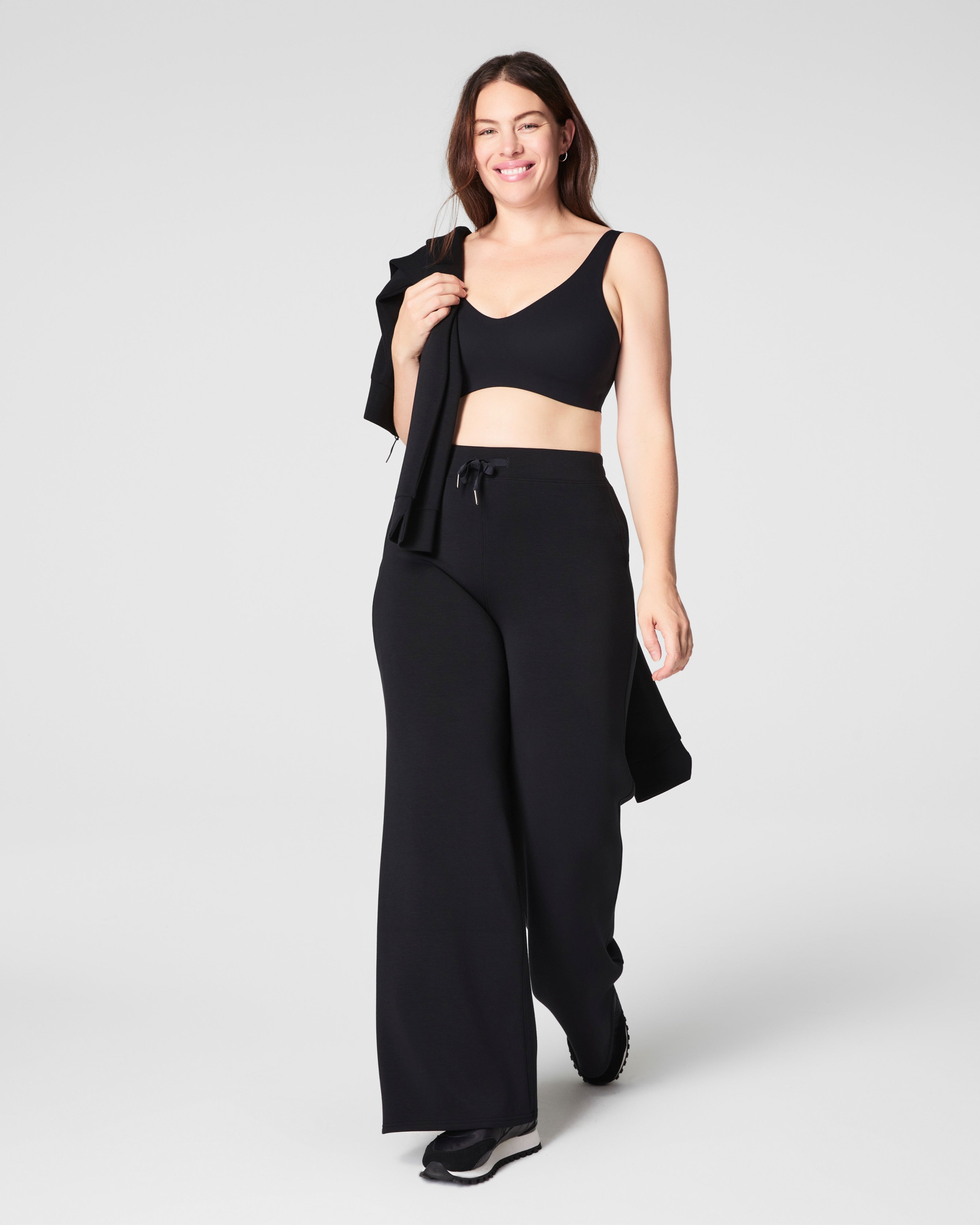 Spanx Airessentials Wide Leg Pant | Very Black