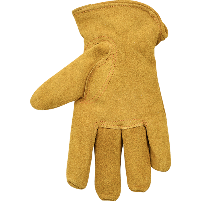Kinco Kids' Lined Premium Suede Cowhide Driver | Golden