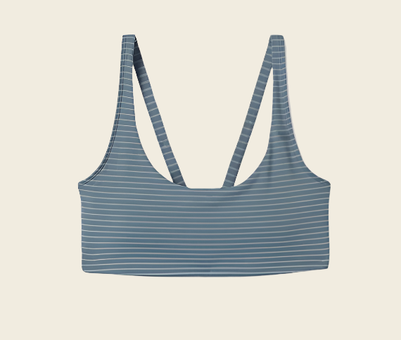 Vuori Striped Yosemite Bra Smoke Blue Stripe