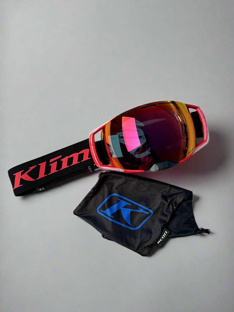Klim Aeon Goggle Tech 2023 Fiery Red Smoke Red Mirror