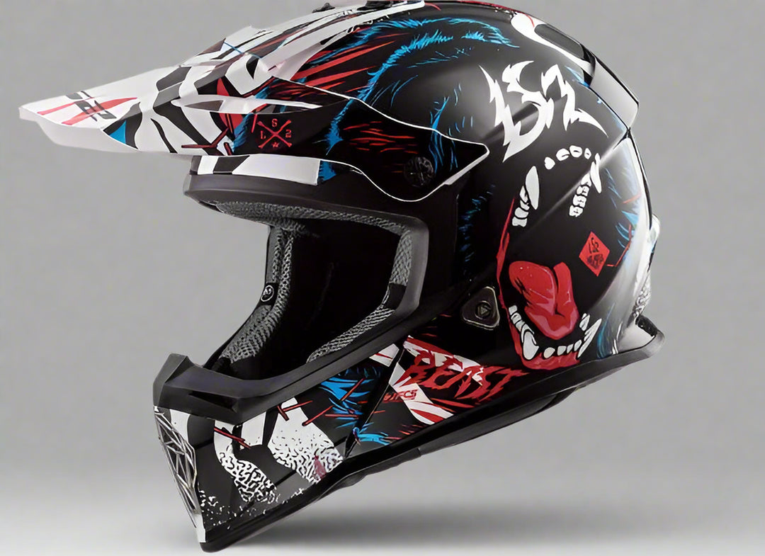LS2 Gate Helmet Beast Black Youth