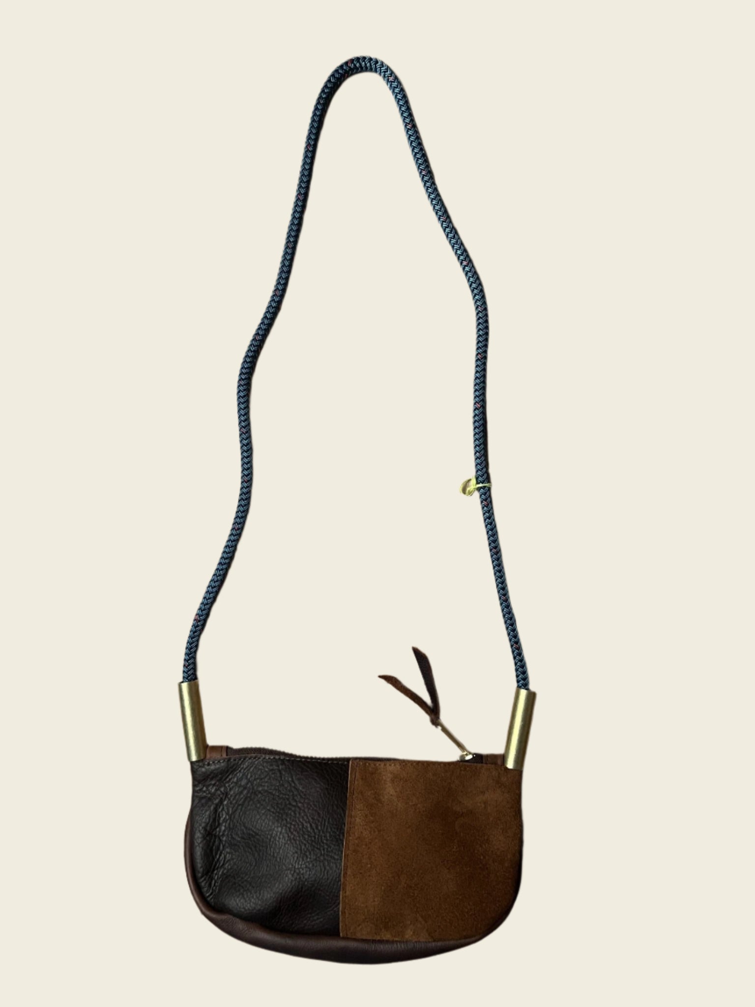 Wildwood Oyster Leather Crossbody Bag Brown Seaside Teal