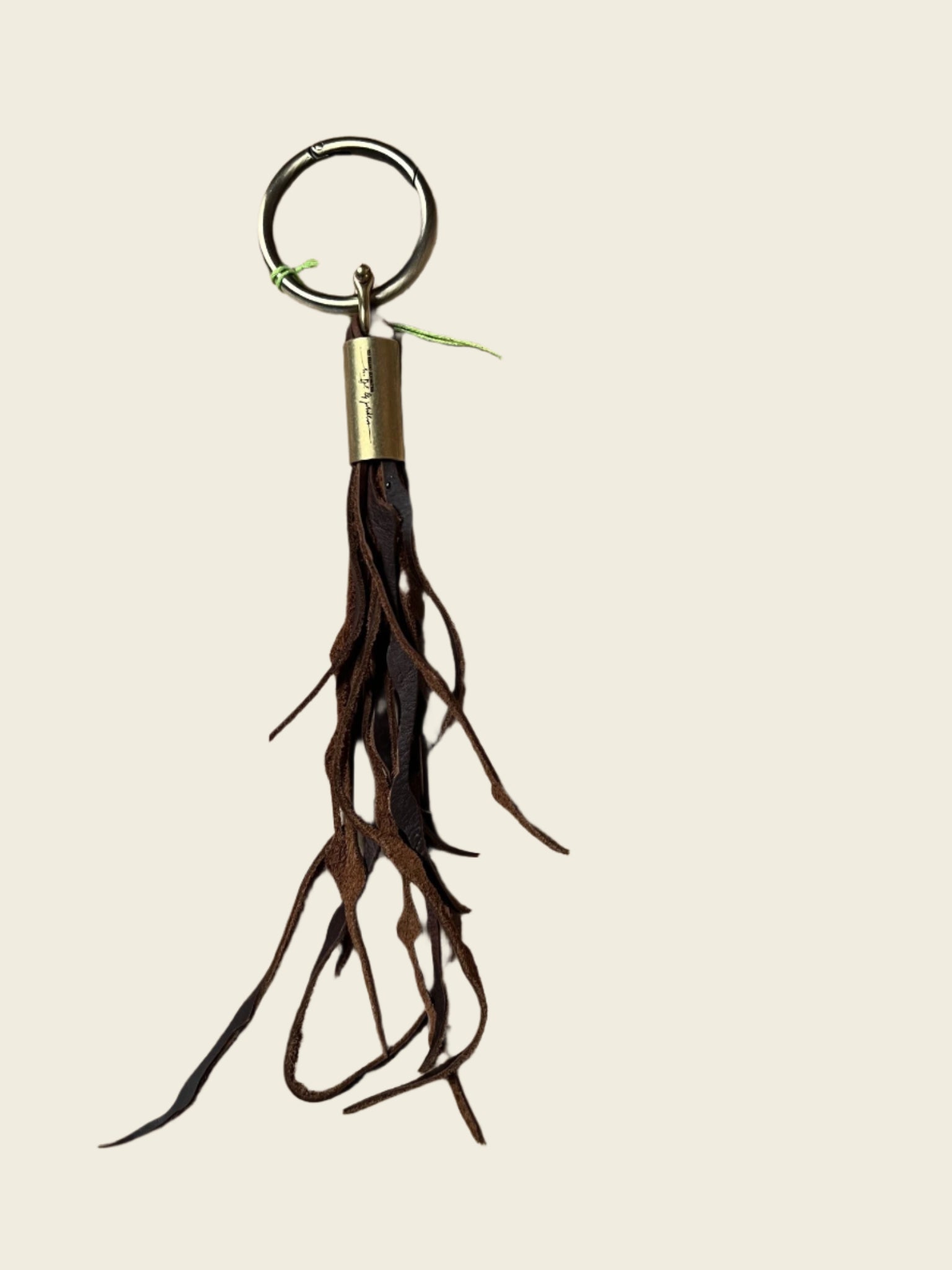 Wildwood Oyster Leather Fringe Tassel Brown